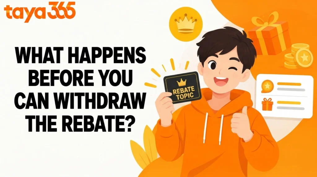 image of taya365 cashback: what happens before you can withdraw the rebate?